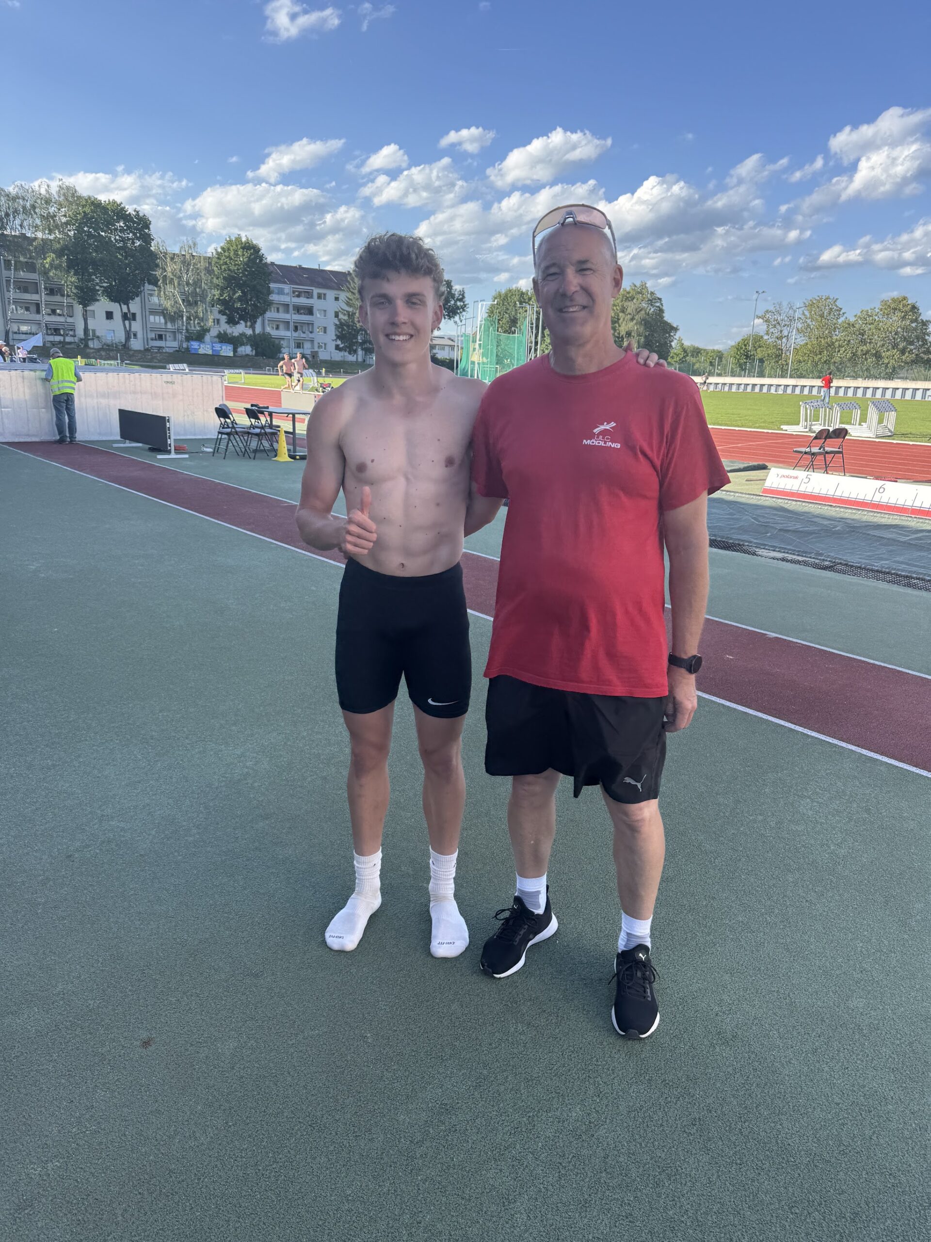 Lucas Gschier mit Trainer Mag. Stefan Dlauhy